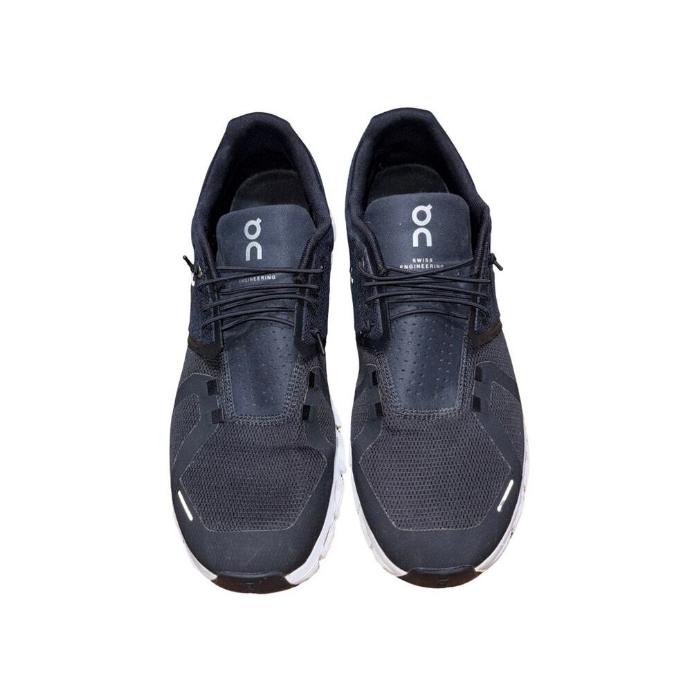 ON Cloud 5 Swiss Performace Black White Running Shoes   Size: US 12 Men's